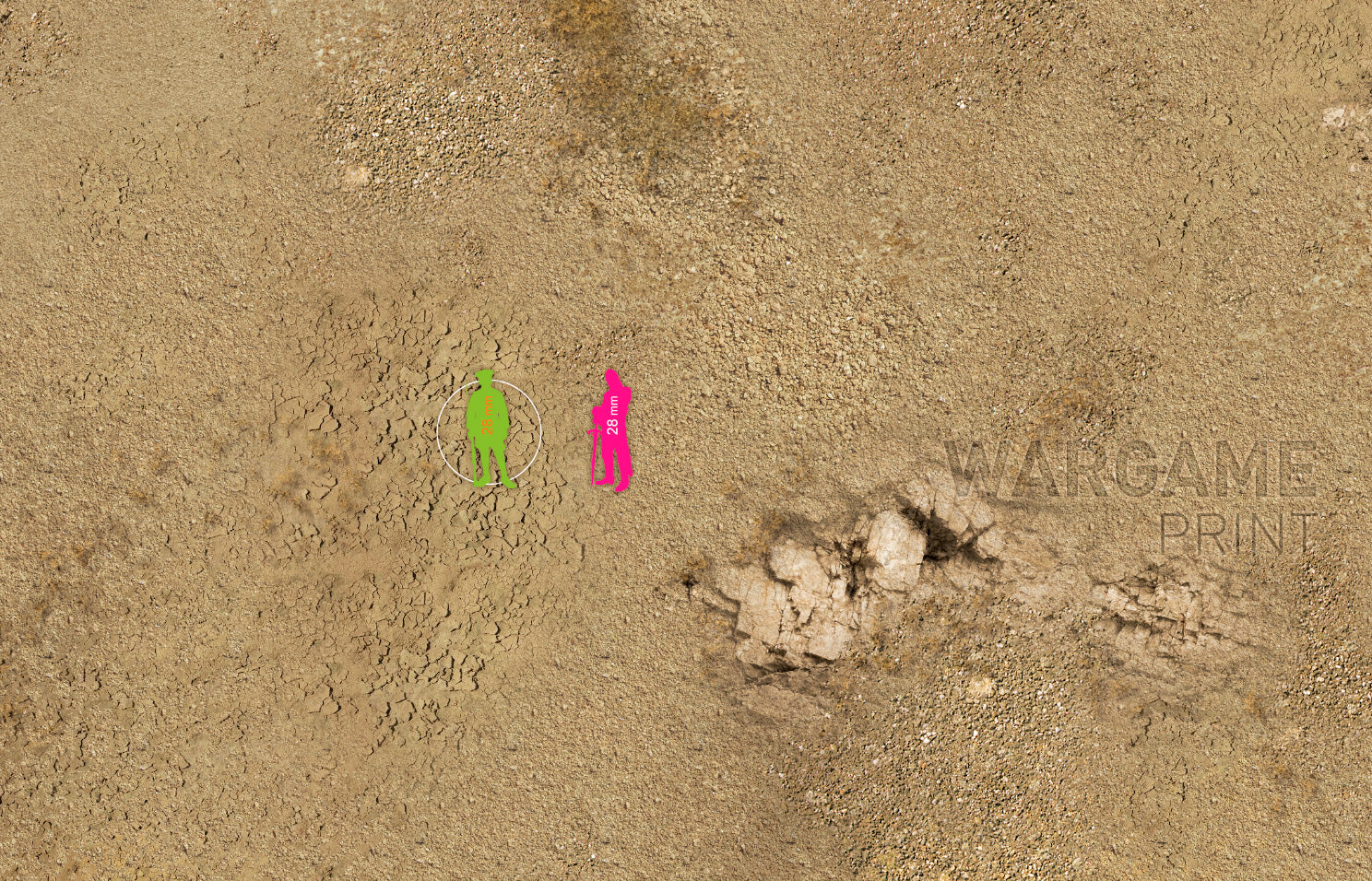 FeltPro™ Desert Wastes — Arid Terrain Wargame Mat | 6mm to 32mm