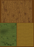 Printed felt farm field terrain pieces for tabletop wargaming, uncut sheet