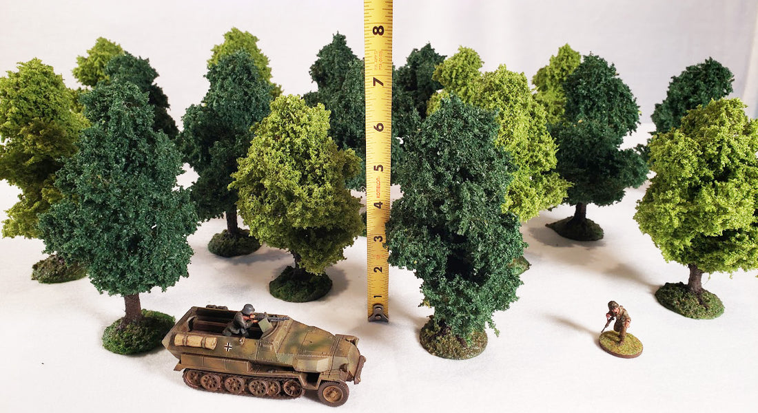 Handmade Medium Wargaming Tree (5"–6") — Individually Based, Ready to Play | 15/28mm Scale