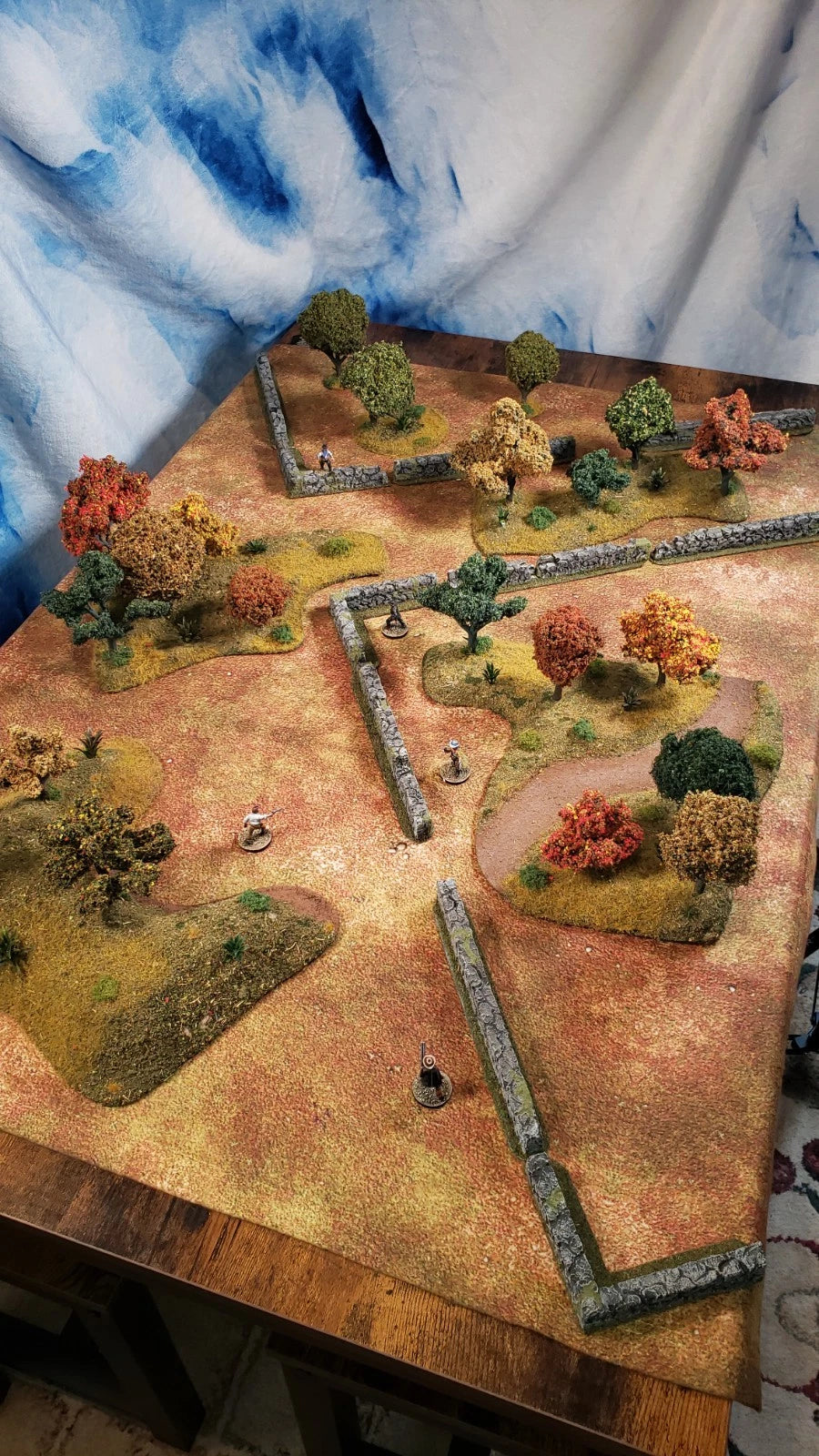 28mm Forest, Hills, &amp; Walls Premade Terrain Set