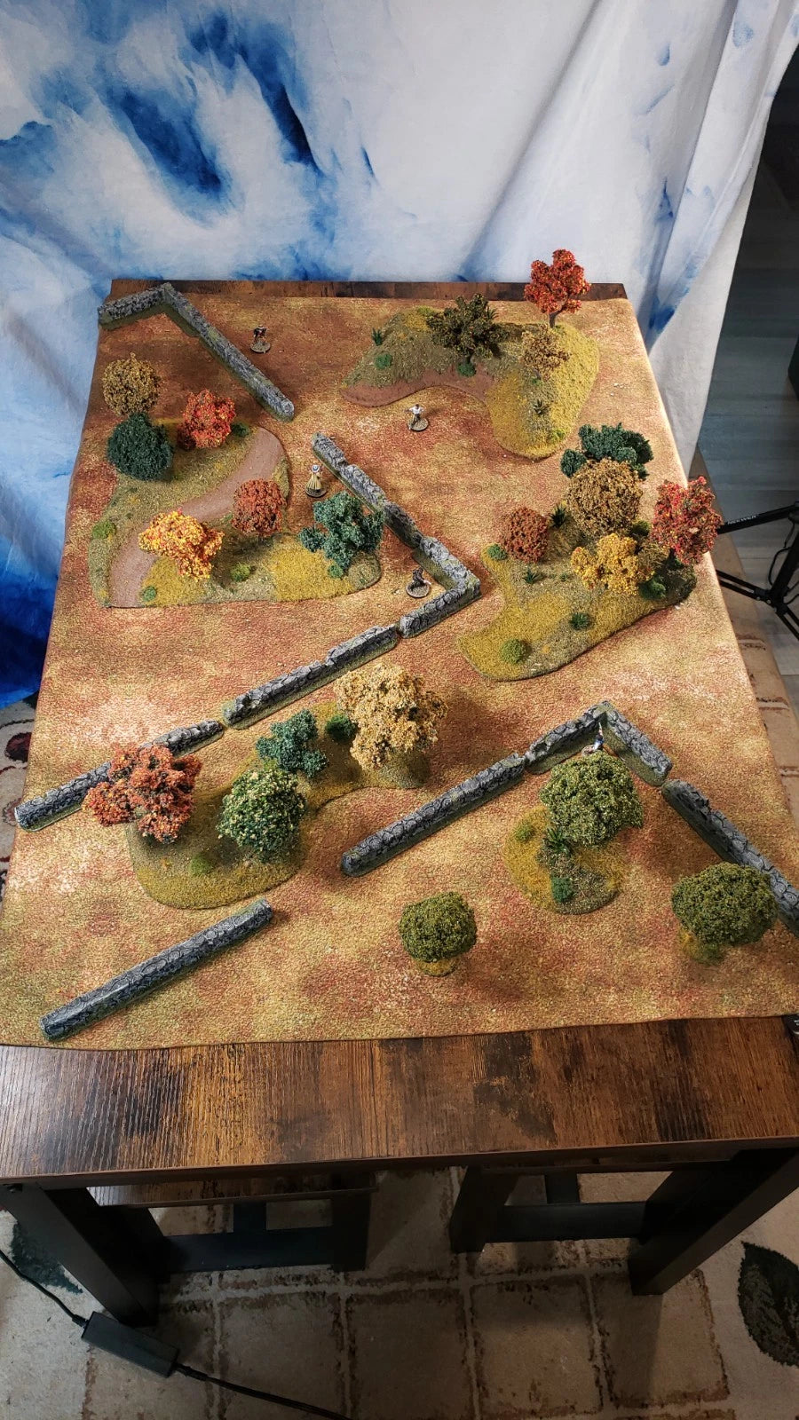 28mm Forest, Hills, &amp; Walls Premade Terrain Set