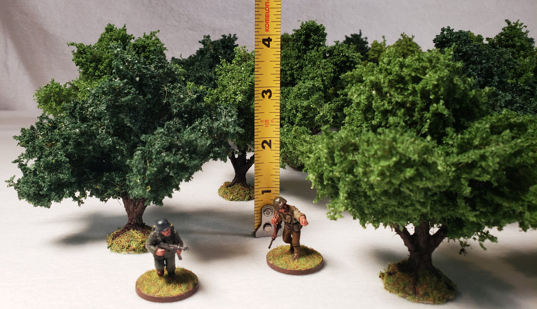 Handmade Small Wargaming Tree (4"–5") — Individually Based, Ready to Play | 15/28mm Scale